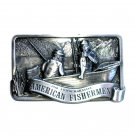 American Fishermen 1986 3D Vintage US Solid Pewter Belt Buckle American Fishermen 1986 3D Vintage US Solid Pewter Belt Buckle