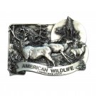 American Wildlife 1981 3D Solid Pewter US Belt Buckle American Wildlife 1981 3D Solid Pewter US Belt Buckle