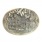 East Meets West ADM Taming The West Solid Brass Vintage Belt Buckle East Meets West ADM Taming The West Solid Brass Vintage Belt Buckle