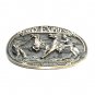 Pony Express Taming The West Award Design Solid Brass Vintage Belt Buckle