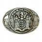 New Jersey First Edition State Seal Tony Lama Solid Brass US Belt Buckle