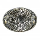 Oklahoma First Edition State Seal Tony Lama Solid Brass US Belt Buckle