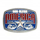 Texas Star God Bless America Montana Silversmiths Belt Buckle