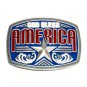 Texas Star God Bless America Montana Silversmiths Belt Buckle