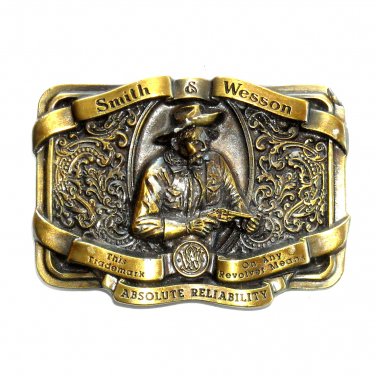 S&W Belt Buckle - Brass Eagle