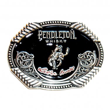 Pendleton Whisky Let'er Buck Belt Buckle Limited 2020 USA Montana Silversmiths 