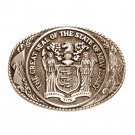 Tony Lama New Jersey State Seal Solid Brass Belt Buckle