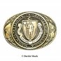 Massachusetts First Edition State Seal Tony Lama Solid Brass US Belt Buckle