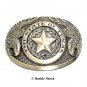 Texas State Seal Double Eagle ADM Award Design Solid Brass Belt Buckle