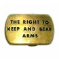 The Right To Keep And Bear Arms Solid Brass Belt Buckle