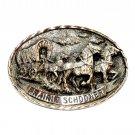 Tony Lama Prairie Schooner Wagon 3D First Edition Brass Belt buckle