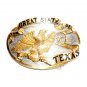Great State Of Texas Seal High Mesa Solid Bronze Belt Buckle