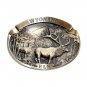 Wyoming Elk High Mesa Solid Bronze Belt Buckle