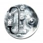 Moon Old Man Bergamot Round Pewter US Belt Buckle