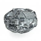 Original Old Farm Vintage Bergamot Pewter US Belt Buckle Original Old Farm Vintage Bergamot Pewter US Belt Buckle