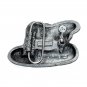 Big Rattler Snake Original 3D Bergamot Pewter US Belt Buckle