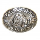 Cotton Field Big Spring Texas Independence County ADM Brass Belt Buckle