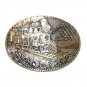 Iron Horse Train Big Spring Texas Independence County ADM Brass Belt Buckle
