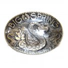 Rattlesnake Big Spring Texas Independence County ADM Brass Belt Buckle