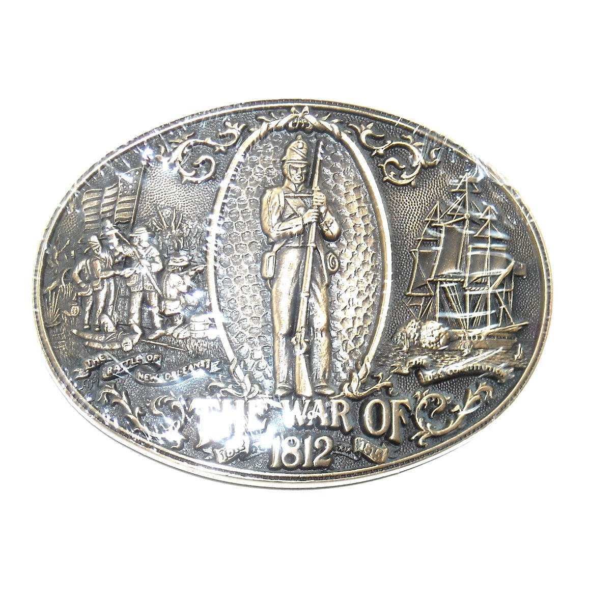 War Of 1812 American Fighting Man ADM Award Design Solid Brass Belt Buckle