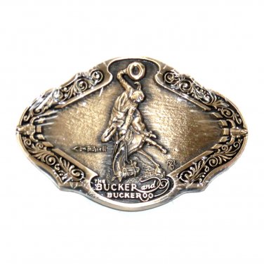 Western Style, Star Trophy Belt Buckle Antique Copper State of