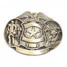 Law Enforcement Police Sheriff Award Design ADM Vintage Solid Brass Belt Buckle