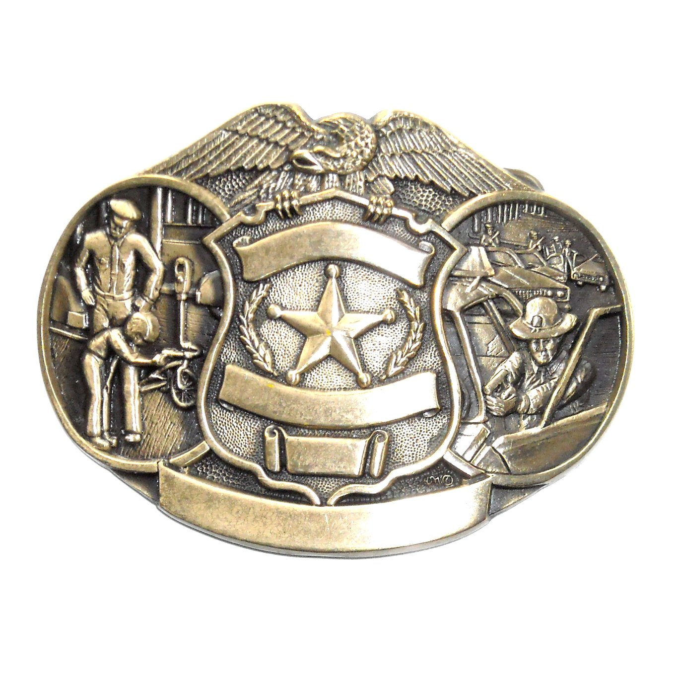 Law Enforcement Police Sheriff Award Design ADM Vintage Solid Brass ...