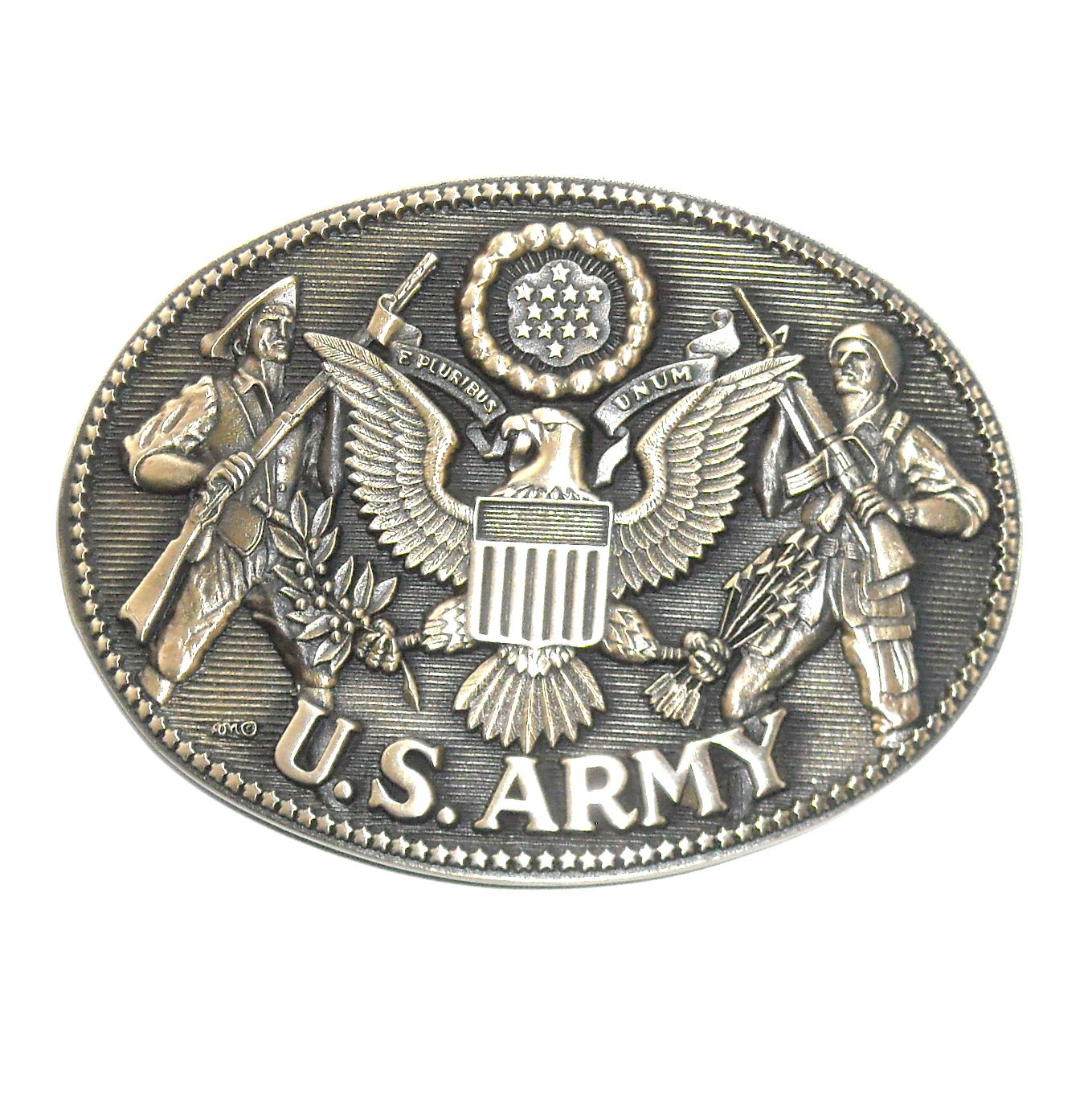 US Army Vintage ADM Award Design Solid Brass Belt Buckle