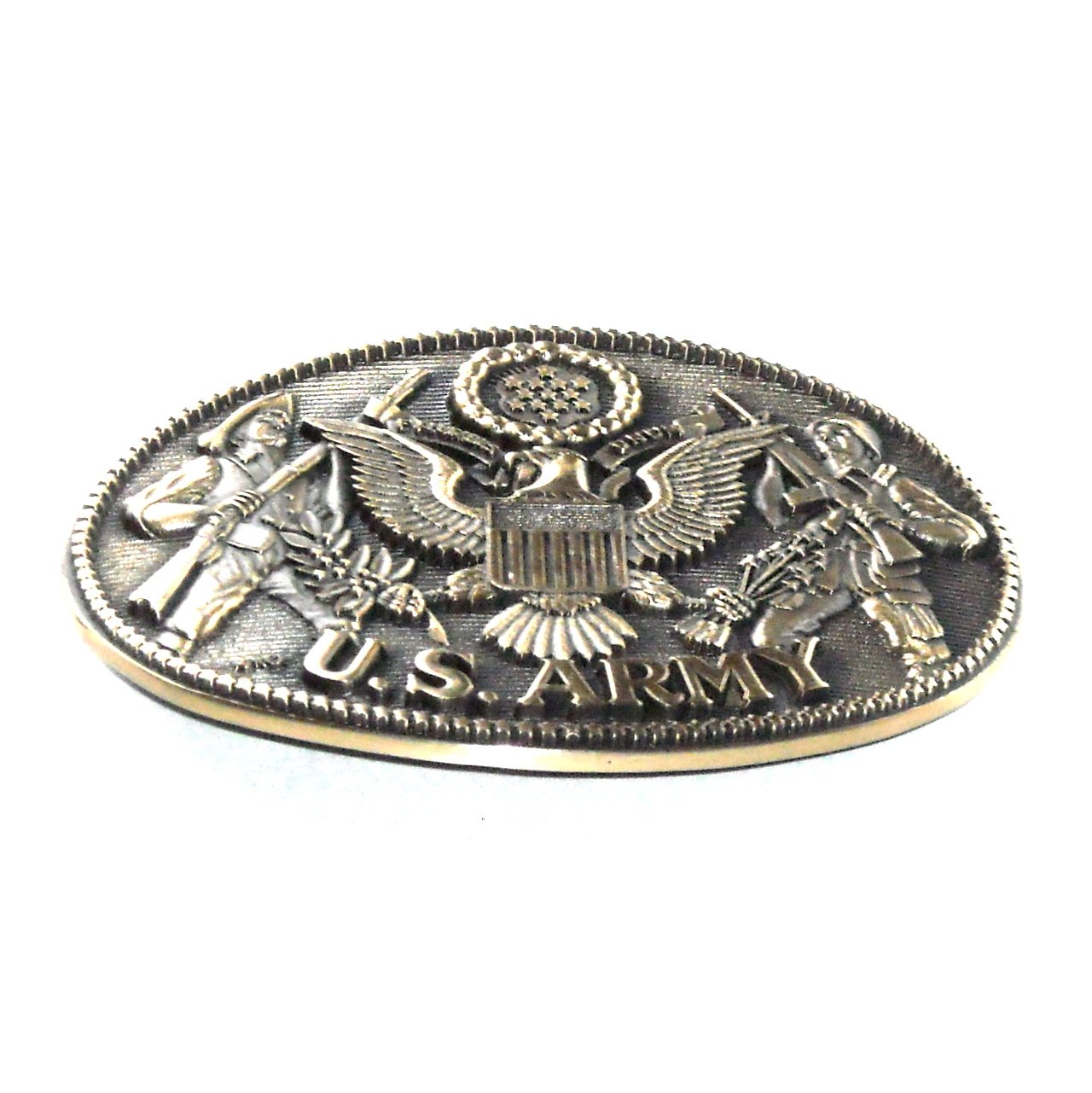 US Army Vintage ADM Award Design Solid Brass Belt Buckle