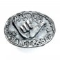 Hawaiian Islands Hang Loose Bergamot Solid Pewter US Belt Buckle