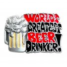 World's Greatest Beer Drinker C+J Color Bergamot Pewter US Belt Buckle World's Greatest Beer Drinker C+J Color Bergamot Pewter US Belt Buckle