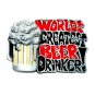 World's Greatest Beer Drinker C+J Color Bergamot Pewter US Belt Buckle