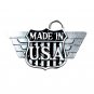 Made In USA Shield Logo 3D Color Bergamot Pewter US Belt Buckle