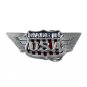 Made In USA Shield Logo 3D Color Bergamot Pewter US Belt Buckle