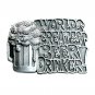 Vintage World's Greatest Beer Drinker Bergamot Pewter US Belt Buckle