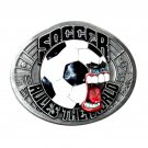 Soccer Rules The World Colors Bergamot Solid Pewter US Belt Buckle Soccer Rules The World Colors Bergamot Solid Pewter US Belt Buckle