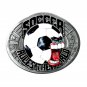 Soccer Rules The World Colors Bergamot Solid Pewter US Belt Buckle