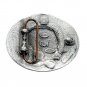 Soccer Rules The World Colors Bergamot Solid Pewter US Belt Buckle