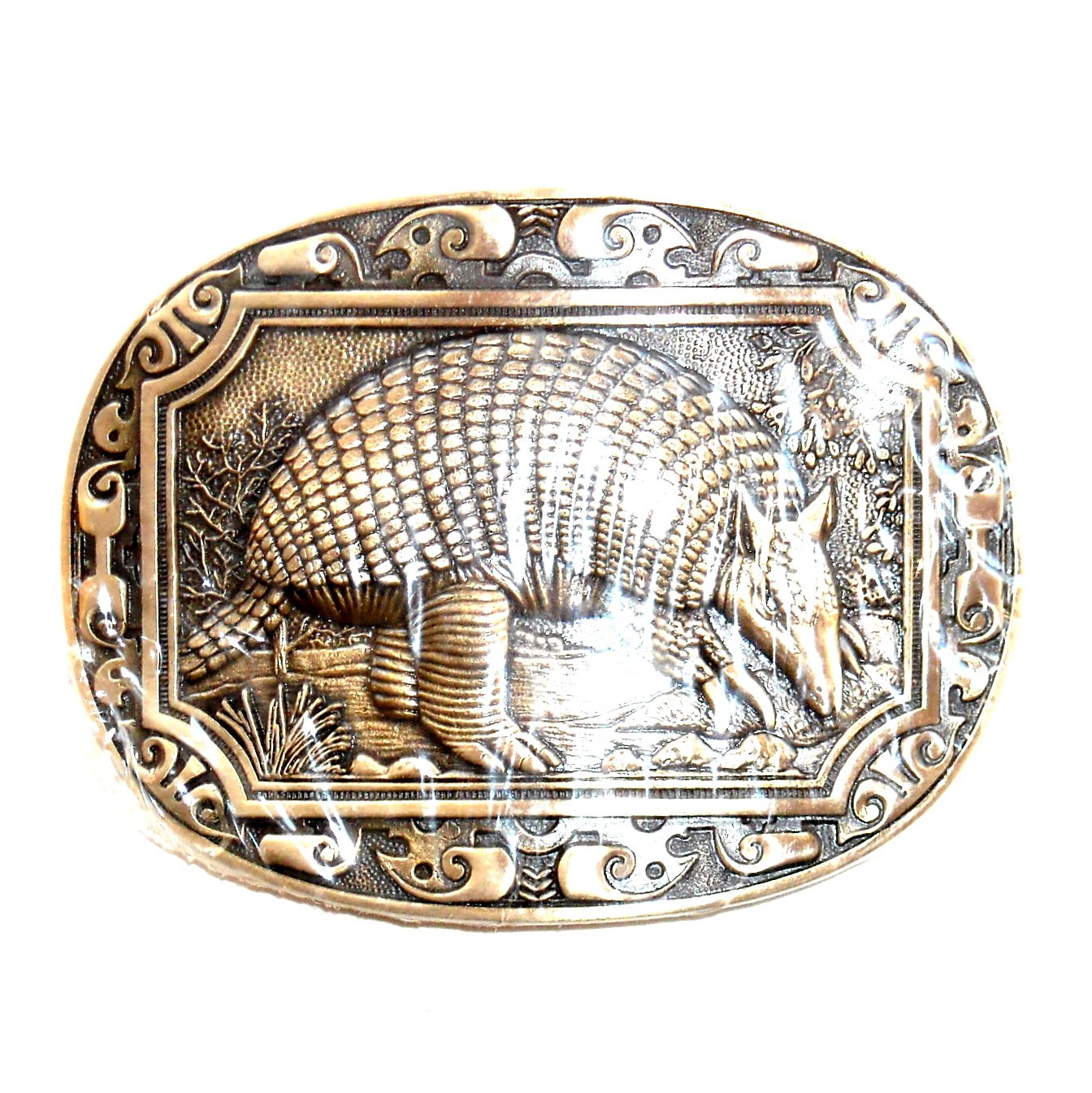 Armadillo Vintage ADM Award Design Brass Belt Buckle
