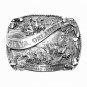 Alva Oklahoma Cherokee Outlet Land Run 1993 Pewter US Belt Buckle