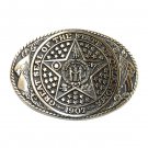 Oklahoma Sooner State Seal Tony Lama Solid Brass US Belt Buckle Oklahoma Sooner State Seal Tony Lama Solid Brass US Belt Buckle