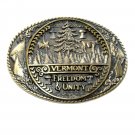 Vermont First Edition State Seal Tony Lama Solid Brass US Belt Buckle Vermont First Edition State Seal Tony Lama Solid Brass US Belt Buckle