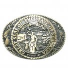 Cornhusker State Nebraska Seal Tony Lama First Edition Solid Brass Belt Buckle