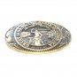 Cornhusker State Nebraska Seal Tony Lama First Edition Solid Brass Belt Buckle