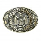 New York Empire State Seal First Edition Tony Lama Solid Brass US Belt Buckle New York Empire State Seal First Edition Tony Lama Solid Brass US Belt Buckle