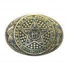 Tony Lama Oklahoma State Seal Solid Brass US Belt Buckle Tony Lama Oklahoma State Seal Solid Brass US Belt Buckle