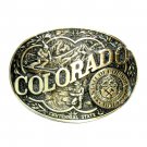 Colorado State Seal ADM First Edition Award Design Brass US Belt Buckle Colorado State Seal ADM First Edition Award Design Brass US Belt Buckle