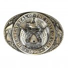 Utah State Seal Tony Lama Solid Brass First Edition US Belt Buckle