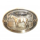 Tony Lama Thoroughbred Horse Breeder Series Solid Brass Belt Buckle Tony Lama Thoroughbred Horse Breeder Series Solid Brass Belt Buckle
