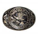 Tony Lama Illinois State Seal First Edition Solid Brass US Belt Buckle Tony Lama Illinois State Seal First Edition Solid Brass US Belt Buckle